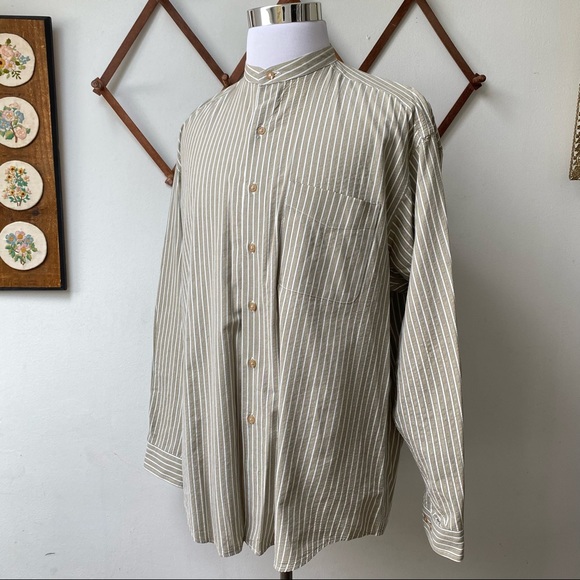 J. Peterman Mandarin Collar Button Down Shirt - Picture 11 of 15